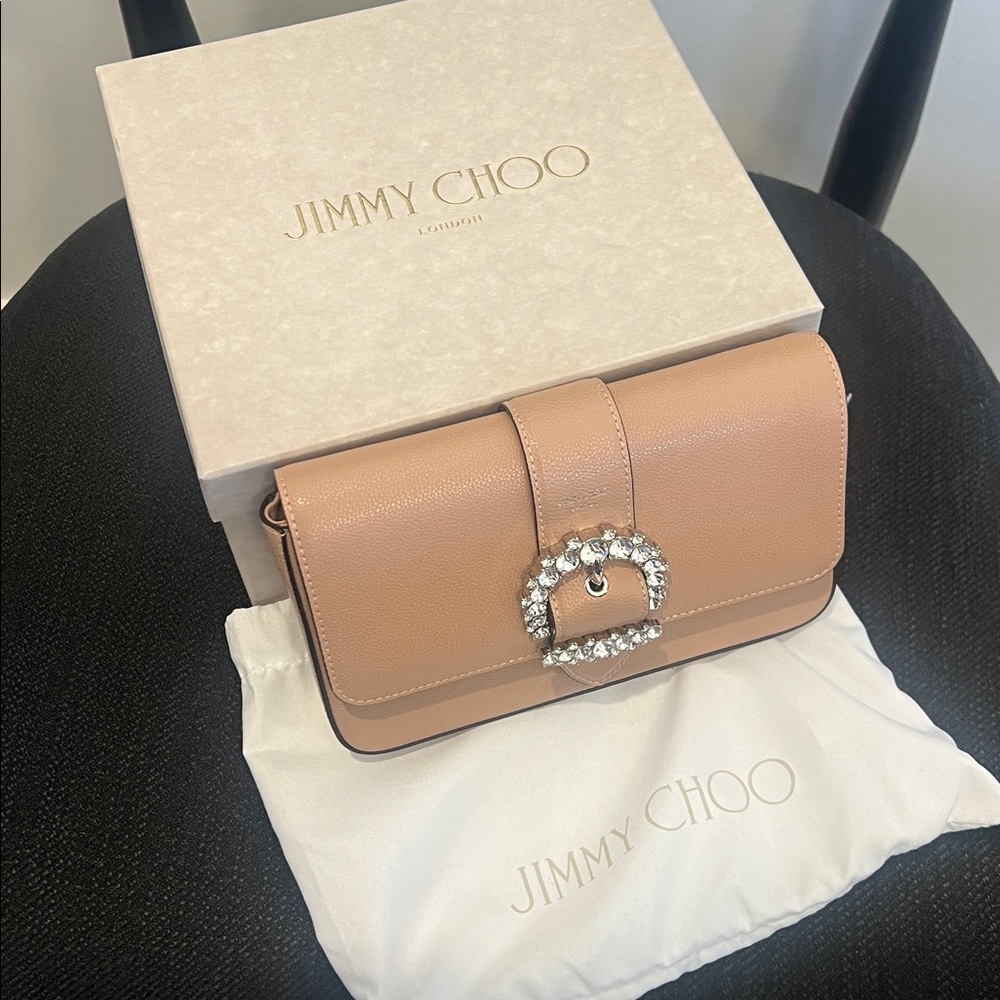 NEW Jimmy Choo Crystal-Embellished Clutch